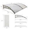 200 x 96cm Household Application Door & Window Awnings Brown Board & Black Holder